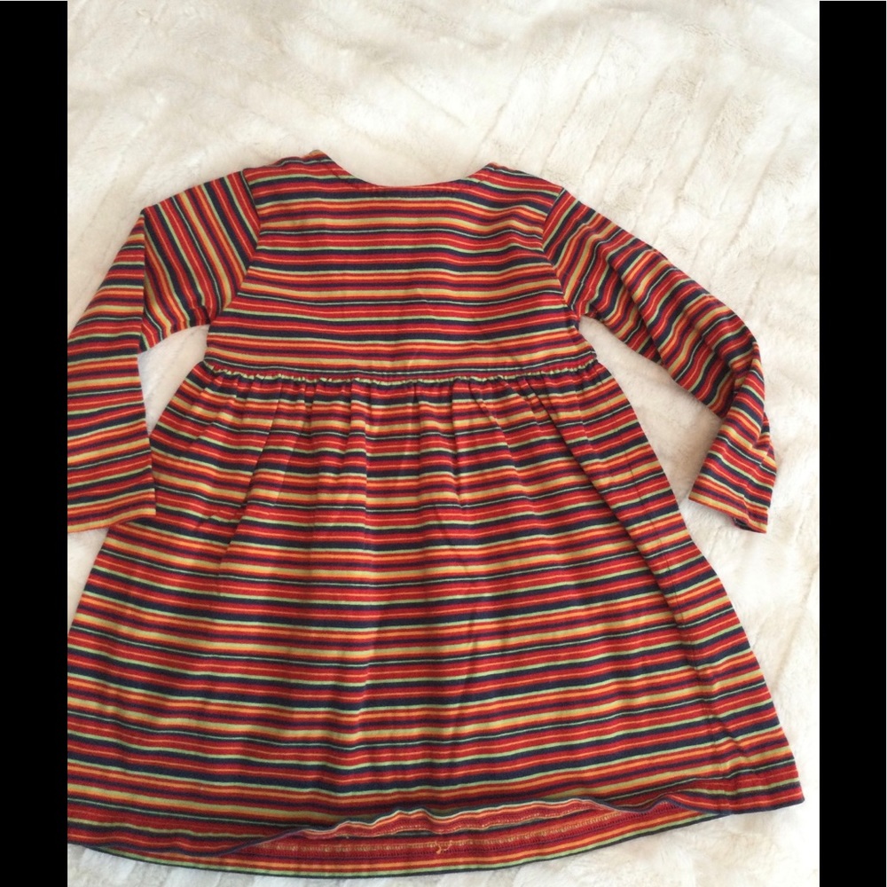 Hanna Andersson baby girls striped dress size 80/ 18-24 mos - Picture 3 of 6